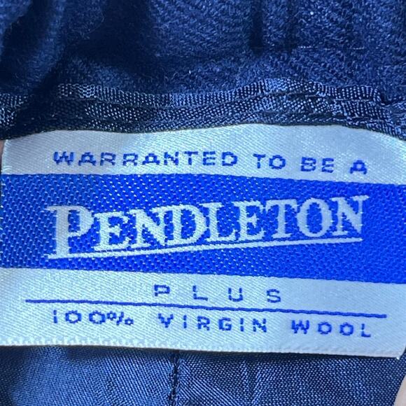 Pendleton Women’s 20W Black 100% Virgin Wool Flat Front Dress Trouser Pants USA - Picture 3 of 7